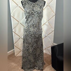 Ann Taylor Paisley 100% Silk Top & Midi Skirt SZ 12P